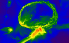 Simulation of first stars in the universe, depicting how the gas cloud with heavy elements  