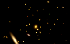 Galaxy cluster densely packed 