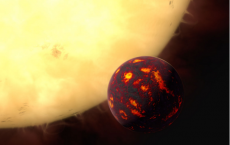 Super-Earth 55 Cancri e In Front Of Its Parent Star