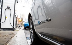 Go Ultra Low Electric Vehicle on charge on a London street