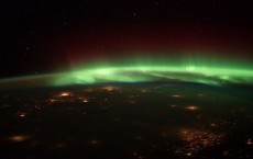 Aurora Borealis viewed from space. 