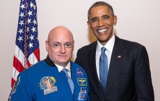 Astronaut Scott Kelly and President Barack Obama