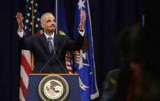 Farewell Ceremony Held For Outgoing Attorney General Eric Holder At Justice Dept.