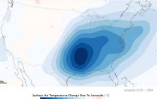 â€œWarming Holeâ€ Over the Eastern U.S. Due to Air Pollution