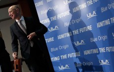 Jeff Bezos, Founder Of Blue Origin Aerospace, Speaks At News Conference On Space Exploration With United Launch Alliance CEO 