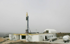 SpaceX Falcon vertical on the launch pad