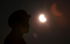 Rare Partial Solar Eclipse Is Viewed Around The UK