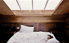 woman sleeping in bed