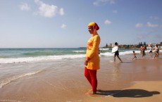 Burkini wearing of muslim women, banned in French beaches.