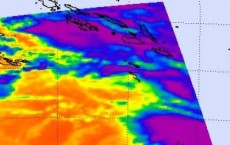 NASA Infrared image of Cyclone Jasmine