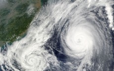 Tropical Typhoon forming into a Cyclone