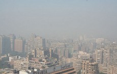 Cairo Air Pollution with smog - Pyramids1