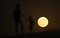 Supermoon in Dubai, United Arab Emirates