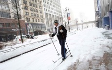 Detroit Deals With Heavy Snow And Bitter Cold