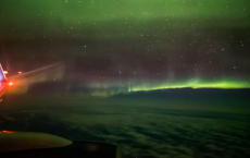 Aurora Borealis At 35,000 Feet