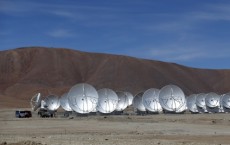 Parabolic antennas of the ALMA (Atacama Large Millimeter/Submillimeter Array) project