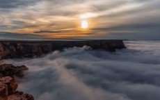 SkyGlow Project Captures Stunning Time-Lapse Of Grand Canyon Cloud Inversion