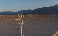 Palm Springs Wnd Farm Windmills Aerial Flyover