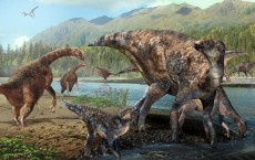 Therizinosaurs and Hadrosaurs at Alaska's Denali National Park during the Cretaceous Period