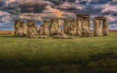 Stonehenge Under Nimbostratus Clouds