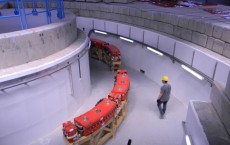 Magnets of the SESAME booster synchrotron during installation in 2012.