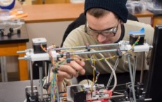 Rep Rap 3D printer in Joshua Pearce's lab at Michigan Tech