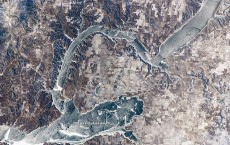 Ice Cover on Lake Sakakawea, North Dakota
