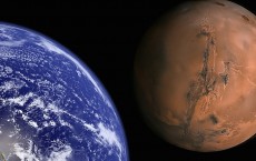 Mars and Earth